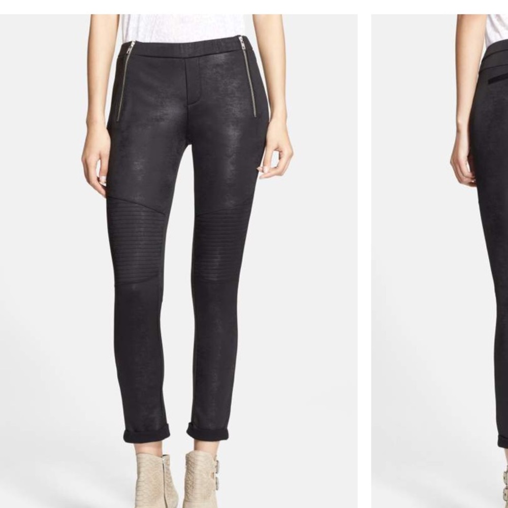 The kooples sport Black Moto pants leggings sz XS